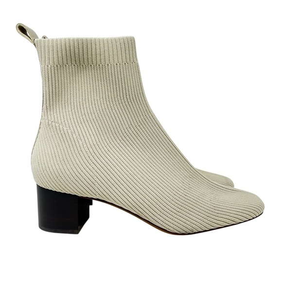 Everlane Cream Ribbed Ankle Booties - Picture 2 of 9